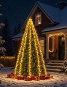 vidaXL Коледни лампички мрежа с 400 LED 400 см