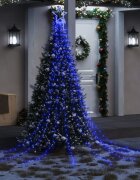 vidaXL Коледни лампички за елха 320 LED сини 375 см