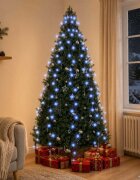 vidaXL Коледни лампички за елха тип мрежа 210 LED сини 210 см
