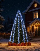 vidaXL Коледни лампички за елха тип мрежа 300 LED сини 300 см