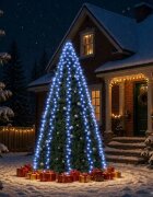 vidaXL Коледни лампички за елха тип мрежа 400 LED сини 400 см