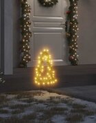 vidaXL Коледни светещи украси елхи с шипове 3 бр 50 LED 30 см