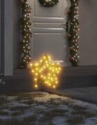 vidaXL Коледни светещи украси звезди с шипове 3 бр 50 LED 29 см