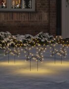 vidaXL Коледни светещи украси звезди с шипове 3 бр 50 LED 29 см