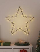 vidaXL Коледни светлини Star Silhouette 115 светодиода топло бяло
