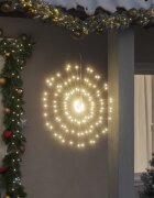vidaXL Коледни звездни светлини 140 LED 2 бр топло бяло 17 см