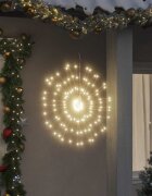 vidaXL Коледни звездни светлини 140 LED 4 бр топло бяло 17 см