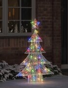 vidaXL Коледно дърво 100 LED светодиода Многоцветен 120 cm Акрил