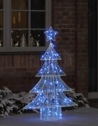 vidaXL Коледно дърво 100 LED светодиода Синьо 120 cm Акрил
