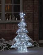 vidaXL Коледно дърво 100 LED светодиода Студено бяло 120 cm Акрил