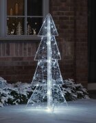 vidaXL Коледно дърво 100 LED светодиода Студено бяло 120 cm Акрил