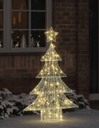 vidaXL Коледно дърво 100 LED светодиода Топло бяло 120 cm Акрил