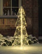 vidaXL Коледно дърво 100 LED светодиода Топло бяло 120 cm Акрил