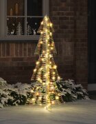 vidaXL Коледно дърво 100 LED светодиода Топло бяло 120 cm PET