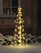 vidaXL Коледно дърво 100 LED светодиода Топло бяло 120 cm PET