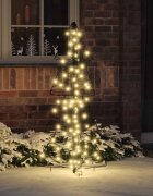 vidaXL Коледно дърво 100 LED светодиода Топло бяло 120 cm Ратан