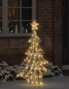 vidaXL Коледно дърво 120 LED светодиода Топло бяло 1205 cm PET