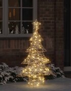 vidaXL Коледно дърво 120 LED светодиода Топло бяло 1205 cm PET