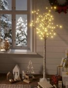 vidaXL Коледно дърво 156 LED 15 м топло бяло върба за закрито/открито