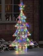 vidaXL Коледно дърво 160 LED светодиода Многоцветен 150 cm Акрил