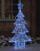 vidaXL Коледно дърво 160 LED светодиода Синьо 150 cm Акрил
