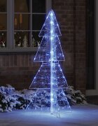 vidaXL Коледно дърво 160 LED светодиода Синьо 150 cm Акрил