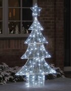 vidaXL Коледно дърво 160 LED светодиода Студено бяло 150 cm Акрил