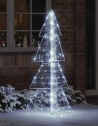 vidaXL Коледно дърво 160 LED светодиода Студено бяло 150 cm Акрил