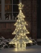 vidaXL Коледно дърво 160 LED светодиода Топло бяло 150 cm Акрил