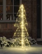 vidaXL Коледно дърво 160 LED светодиода Топло бяло 150 cm Акрил