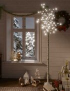 vidaXL Коледно дърво 220 LED 22 м студено бяло върба закрито/открито