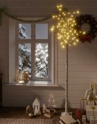 vidaXL Коледно дърво 220 LED 22 м топло бяло върба за закрито/открито