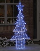 vidaXL Коледно дърво 240 LED светодиода Синьо 180 cm Акрил