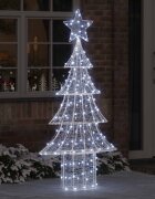 vidaXL Коледно дърво 240 LED светодиода Студено бяло 180 cm Акрил