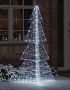 vidaXL Коледно дърво 240 LED светодиода Студено бяло 180 cm Акрил