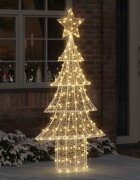 vidaXL Коледно дърво 240 LED светодиода Топло бяло 150 cm Акрил
