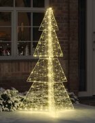 vidaXL Коледно дърво 240 LED светодиода Топло бяло 180 cm Акрил