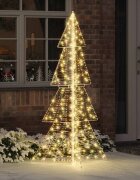 vidaXL Коледно дърво 240 LED светодиода Топло бяло 180 cm PET