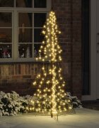 vidaXL Коледно дърво 240 LED светодиода Топло бяло 180 cm PET