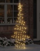vidaXL Коледно дърво 240 LED светодиода Топло бяло 180 cm Ратан