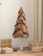 vidaXL Коледно дърво Кафяво 91 cm Тиково дърво масив