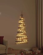 vidaXL Коледно дърво Натурално 120 cm Солидно ясеново дърво