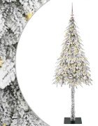 vidaXL Коледно дърво с 150 LED светодиода Бяло 150 cm ПЕ и стомана
