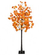 vidaXL Коледно LED кленово дърво Кафяво 180 cm Пластмаса