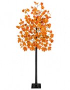 vidaXL Коледно LED кленово дърво Кафяво 210 cm Пластмаса