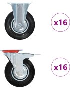 vidaXL Колела 32 бр 125 мм