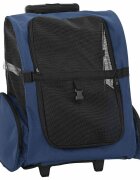 vidaXL Количка за домашни любимци 3 в 1 дизайн синя 48x32x(57-106) см оксфордски плат