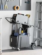 vidaXL Количка за заваряване Черно 91 x 47 x 96 см Стомана