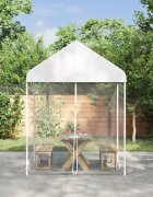 vidaXL Комарна мрежа за беседка 220 mesh Бяло 2 x 2 x 2 m Полиестер