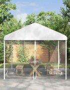 vidaXL Комарна мрежа за беседка 220 mesh Бяло 45 x 3 x 2 м Полиестер